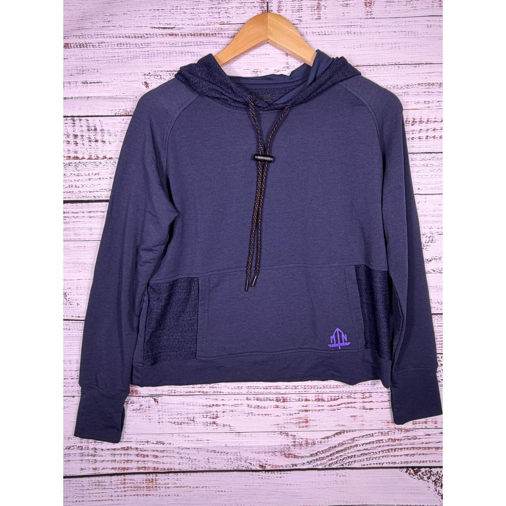 Mountain Standard MSW1007 Womens S Navy Fleece Hoodie Outdoor Pullover Stretch